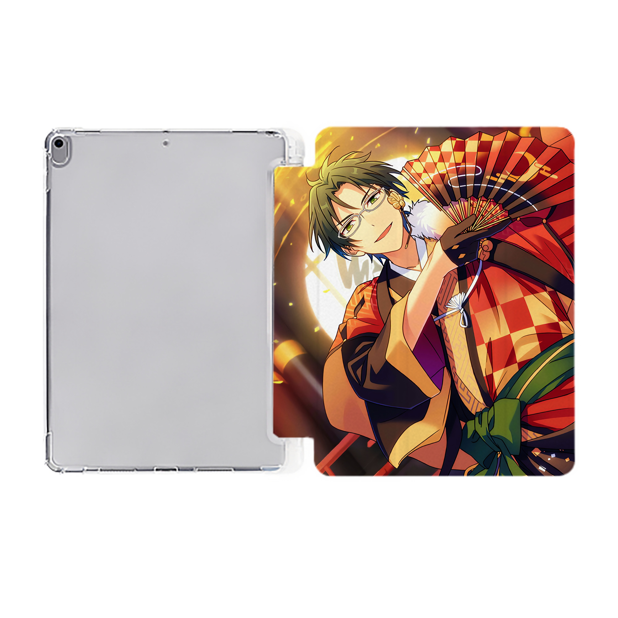 （画像用） あんさんぶるスターズ! Ensemble Stars IPad ケース ペン収納付き 三つ折りスタンド PUレザー×シリコン 対応機種9.5/10.5/10.9インチ
